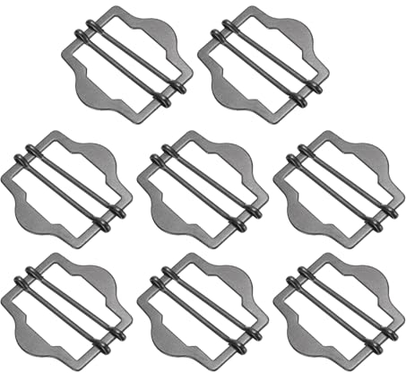 QUARKZMAN 8 Stück Metall Verstellbare Schieber Schnallen, 30mm Gurtband Rollenstift Clip Schnalle Tri Glide für Weste, Anzug, Taschen Ersatzteil (Schwarz)