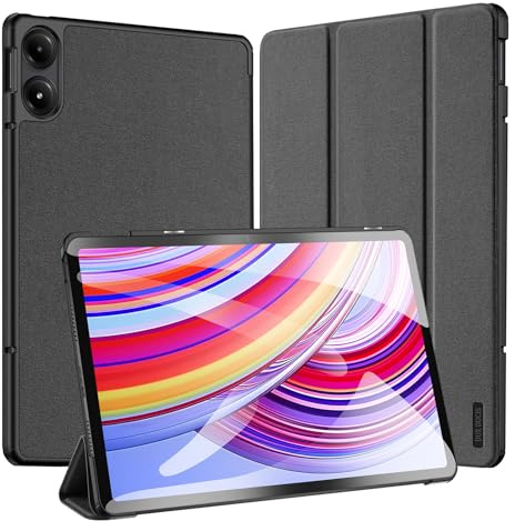 DUX DUCIS - Hülle kompatibel mit Xiaomi Redmi Pad Pro 12.1 - Mit Auto-Wake-Funktion - Kunstleder Tablet Case Schutzhülle - Schwarz