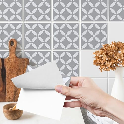 Muralo - Fliesenaufkleber Klebefliesen Selbstklebende Fliesen für Küche Bad Möbel Schrank Wand Mosaikfliesen Küchenruckwand - Klassische Ornamente Motiv - 24 Stück 20x20(120x80cm)