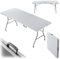 KADAX Klappbarer Gartentisch 180 x 74 x 73 cm, Wetterfester Klapptisch, Partytisch für Garten Terrasse und Balkon, robuster Buffettisch, Campingtisch (Weiß)
