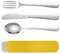 HOTUT 3 Pezzi Posate Da Campeggio Kit con Borsa Portaoggetti, Set di Posate Acciaio Inox, Finitura Lucida Lavabili in Lavastoviglie, Posate Da Viaggio in Argento con Cucchiaio Forchetta Coltello