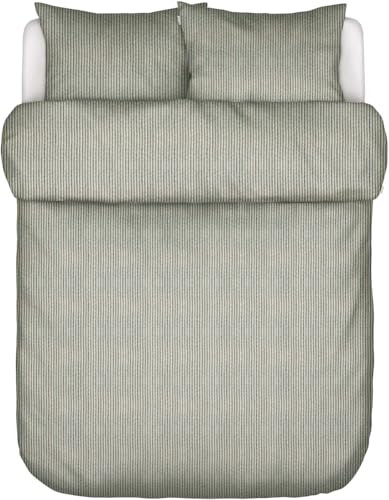 Marc O' Polo Satin-Bettwäsche-Garnitur Janne Farbe Oak beige Größe 200x200+2x80x80 Reißverschluss Wellenmuster