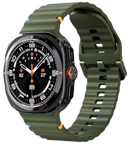 MYAPULUA for Samsung Galaxy Watch Ultra Strap 47mm,Silicone Sport Straps No Gap Band Men Women Bracelet Armband for Samsung Galaxy Watch 7 Ultra Strap