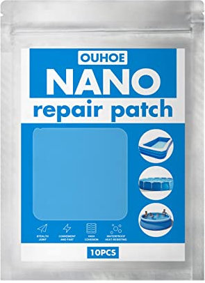 Waterproof Pool Repair Patch Clear Inflatables Puncture Tape Kits 10pcs, 10 Pcs, 6x6 cm