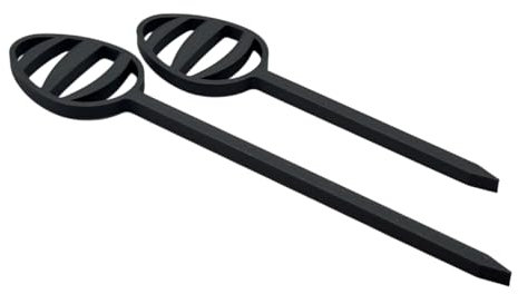 Generisch 2X Ostereier Gartenstecker Deko, Anthrazit, Biokompatibler Kunststoff (PLA), Deko-Ostereier, 2970825031, Schwarz, Minimalistisch, Außenbereich
