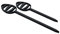 Generisch 2X Ostereier Gartenstecker Deko, Anthrazit, Biokompatibler Kunststoff (PLA), Deko-Ostereier, 2970825031, Schwarz, Minimalistisch, Außenbereich