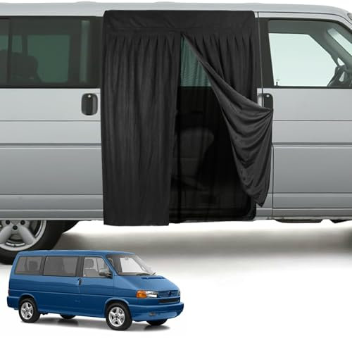 Magnetischer Van Insektenschutz Maßgeschneidert für VW T4, Zweischichtig Auto Insektennetz Moskitonetze für Schiebetür, Reißverschluss in der Mitte Tür Insektengitter