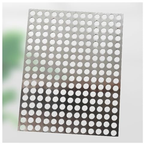 DTVEW Chapa de Acero Inoxidable Perforada 0.8mm Espesor, Soporte de Maceta de Flores de Bricolaje Valla de Seguridad(48x100cm)