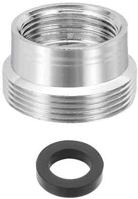 sourcing map Adaptador aireador de grifo, M16 hembra a M22 macho, 12 mm de | Adaptador de grifo de latón con arandela para cocina, baño, fregadero, kit de filtro de agua