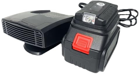 Maqulae Chauffage D'espace alimenté par Batterie, Chauffage sans Fil Portable avec Lumière LED pour Dortoir de Bureau D'atelier