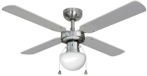 EDM 33801 Ventilador de Techo Modelo Caribe 50W, Cromado, 102 cm