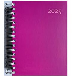 Der KLEINE DICKE - DIN A5 Kalender 2025-400 Seiten - jeder Tag 1 volle Seite Platz (Himbeere)