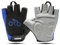 EULANT Fahrradhandschuhe Fingerlos, Gepolstert Handschuhe Halbfinger, Radsport Handschuhe Herren und Damen für MTB Rennrad Mountainbike Krafttraining Fitness Reiten Crossfit Bergsteigen, Blau, XL