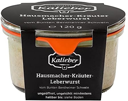 Hausmacher Kräuter-Leberwurst vom Bunten Bentheimer Schwein 120g