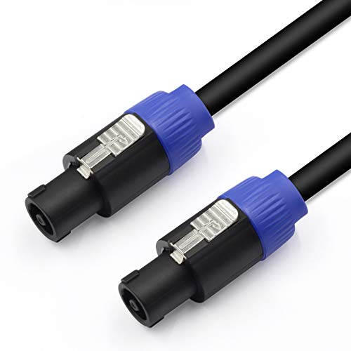 LoongGate Professional Speaker Cable, Speakon to Speakon NL4FC 4 Conductor Wire Patch Cords for Bi-Amp (3m/10ft)