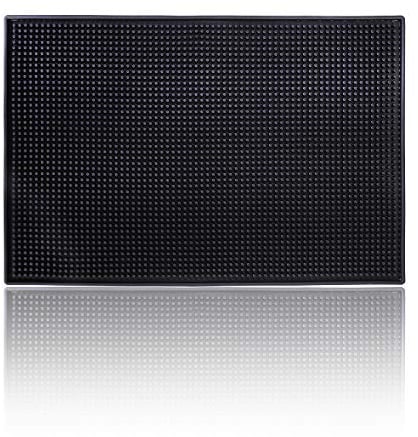 HONGXIN-SHOP Barmatte, weich, schwarz, PVC-Farbe, Untersetzer, Servierstange, Gummimatte, wasserdicht, Küchenutensilien, 30 x 45 cm