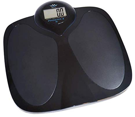My Weigh Personenwaage für Sehbehinderungen, 180 kg/100 g, Schwarz, LCD-Display, Sprachsteuerung, 180 kg Kapazität, 0,1 kg Genauigkeit