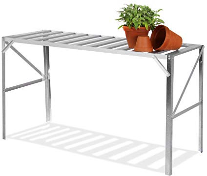 Lacewing 4' 1 Traditional 1 Tier Greenhouse Staging Silver Set of 3