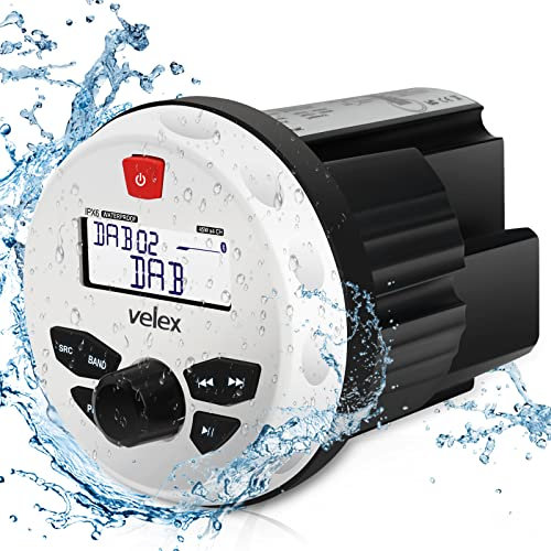 Sintonizzatore DAB + / AM/FM stereo Bluetooth nautico impermeabile USB Riproduzione MP3 AUX 4 x 45W