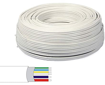 Setik - Matassa 100 metri cavo allarme schermato 6 fili 4+2 2x0 75 4x0 22 per impianto e sistemi di sicurezza - 100MTA2X75+4X22SC