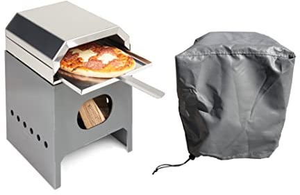 Outdoor Pizza Oven 12, Steel BBQ Pizza Maker with Pizza Peel, Portable Wood Fired Garden Fire Pit with Pizza Oven Hood, use as both Pizza Oven and Fire Pit, UK Made, Fast Delivery FREE COVER