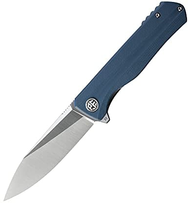 Petrified fish PF818 Klappmesser, 3.54 D2 Satin Klinge G10 Griff, Mit Kugellager EDC Taschenmesser (Gray Satin)