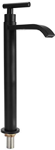 G1 / 2 Schwarz Badarmatur, Badausstattung Waschbecken Wasserhahn 304 Edelstahl Single Cold Faucet Bad Arbeitsplatte Waschbecken Waschbecken Wasserhahn,Waschbecken Wasserhahn