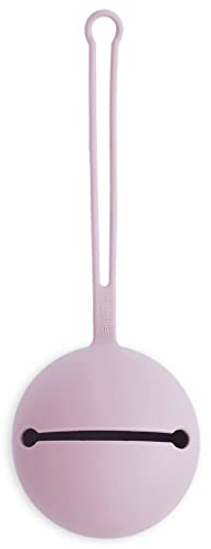 mushie Silikon Schnullerbox | Aufbewahrung Schnullerhalter Case | Sichere & Hochwertige Baby Zubehör für Kleinkinder & Babys | Soft Lilac