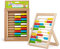 TRENDHAUS 956477 ABC Champions Holz-Zählrahmen, 100er Rechenschieber für die Grundschule