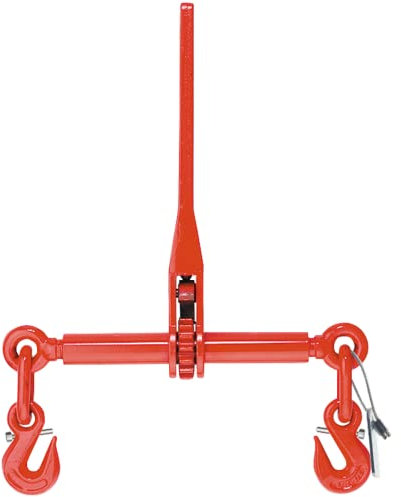 Tenditore a cricchetto con gancio di accorciamento, 16000 kg, 16 mm, conforme alla norma EN 12195-3