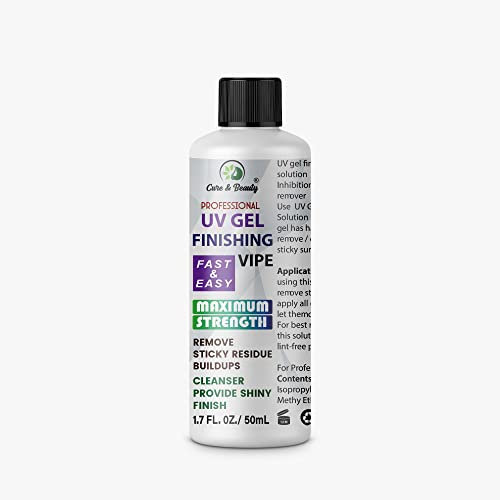 AFRO Cure & Beauty Uv Nail Gel Finishing Wipe, Sticky Residue Remover, Cleanser, Brush Cleaner (50Ml)