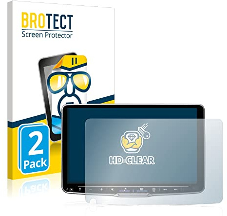BROTECT Schutzfolie für Alpine iLX-F905D | 2 Stück Transparenter Displayschutz Made in Germany Klare Displayschutz-Folie Clear Einfache Montage Case-Friendly