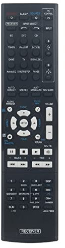 VINABTY Neu AXD7660 ErsatzFernbedienung AXD7660 Receiver FernbedienungErsatz für Pioneer AV Receiver Home Theater AXD7660 Remote Controller