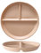 OnePine Platos de Porcelana con 3 Compartimentos, Plato de Control de Porciones, Platos Divididos Adultos Dieta para Hogares, Hoteles, Restaurantes