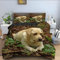 Winter Bettwäsche 135x200 Brauner Labrador Bettwäsche-Sets 3D Drucken Luftdurchlässiger Bettbezug + 2 Kissenbezug 80x80 cm mit Reißverschluss Geeignet für Kinder, Baby