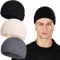ROYBENS Swag Wolle Strickmanschette Kurze Fischermütze für Herren Damen, Winter Warm Hüte, 3 Stück: Schwarz, Grau, Beige, Einheitsgr��e