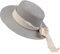 NiceYnn Chapeau de Soleil Panama en Paille Chapeau à Large Bord Respirant Ruban Amovible Gris