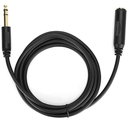 Maschio a Femmina o Cavo Stereo o Cavo Conduttore in Rame Puro con Schermatura da 6,35 Mm Stereo Maschio a Femmina o Cavo di Prolunga per Scheda Audio Chitarra Elettrica (6 metri)
