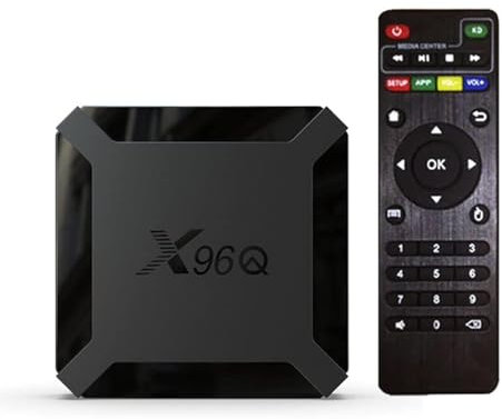 Android TV Box 10.0, X96Q Android TV Box 2GB RAM 16GB ROM Allwinner H313 Quad-Core 64bit con WiFi 2.4G USB Ultra HD 4K H.265 3D Home Smart Player