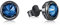 Immbird Ohrstecker Schwarz Herren Silber Ohrringe Schwarz mit Blauen Spinell Geburtsstein Unisex Ohrstecker Schmuck Kleine und Frauen