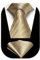 HISDERN Krawatten Champagne Herren Hochzeit Krawatte mit Einstecktuch Klassisch Business Krawatte & Taschentuch Set