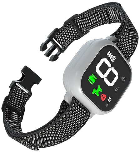 Collier Anti Aboiement Chien Automatique,Anti-aboiement Intelligent,3 Modes Choc Statique/Vibration/Son,8 Niveaux de Sensibilité,Étanche et Rechargeable pour Gros Petit Chiens