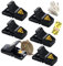 LESNIC Mouse Traps Recyclable 6 pack, with 4 pairs of Disposable Gloves & 15 pcs Trash Bags Biodegradable (12 * 9.0in),Best Reusable Mouse Traps That Work, Mice Traps with Detachable Bait Cup
