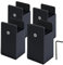 Thatyro 4 Inch Bed Risers with Adjustable Screw Clamp Heavy Duty Furniture Risers Set of 4 Furniture Leg Extenders for Bed Table Chair Sofa (100mm, Black)