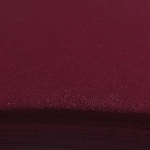 Walkloden Wollstoff Wollwalk Wollfilz Loden uni Stoff ab 0,5m x 1,45m Meterware, Farbe:weinrot