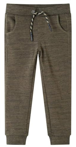 vidaXL Kinder Trainingshose Jogginghose Fitnesshose Sporthose Dunkles Khaki Melange 128