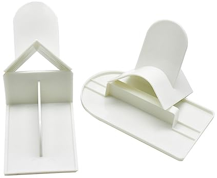 Garneck Sharp Edge Cake Smoother 4pcs Cake Fondant Tool Set Angled Right Angle Spatula Essential for Fondant Decoration