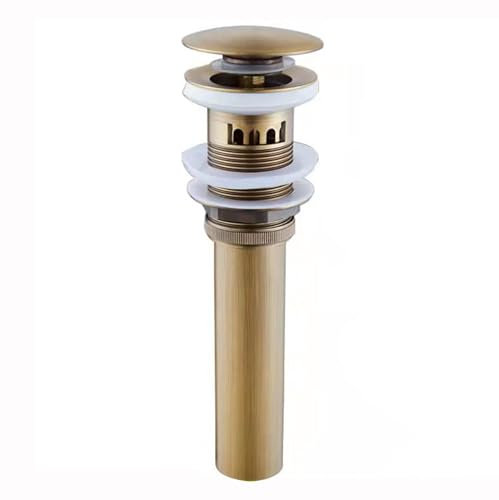 Desagüe Lavabo con Rebosadero Latón Tapon Lavabo Click Clack Universal Agua a Presión para Lavabo de Baño,antiguo