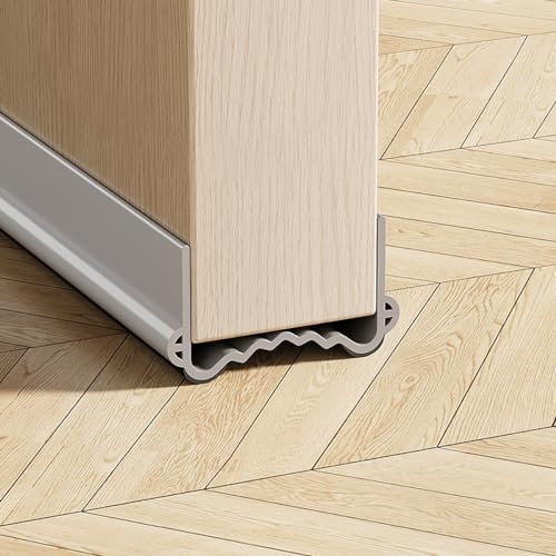 Paraspifferi Sottoporta Nuova Guarnizione per Porta di Aggiornamento Guarnizione Porta Blindata Facile e Veloce da Installare Insonorizzazione Porta Protezione dal (grigio)