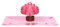 Karte 30 kreatives Geschenk, Valentinstag-Grußkarte, Paar-Geschenk Geschenkkarten Klein (Pink, One Size)